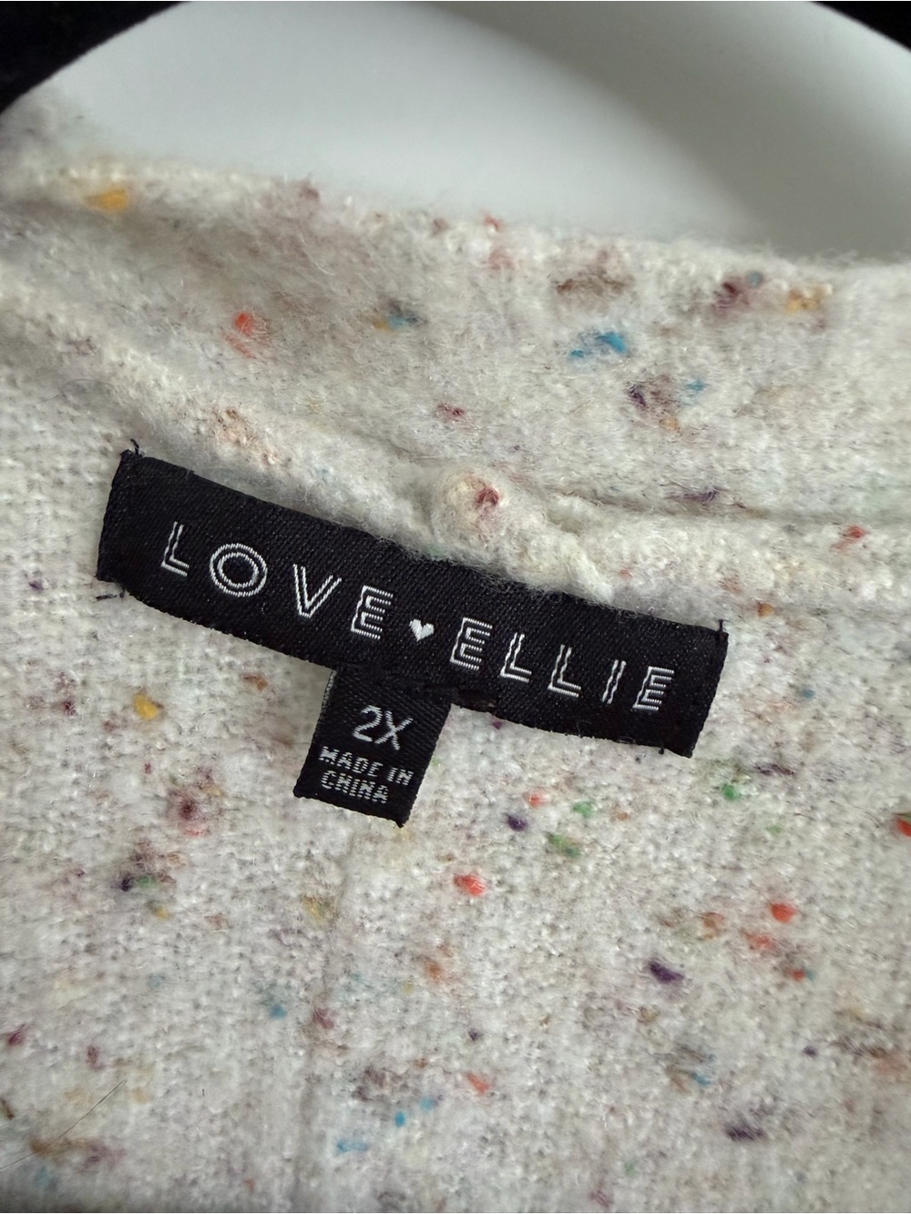 Love Ellie Wells Cardigan Cream 2X - Picture 7 of 7